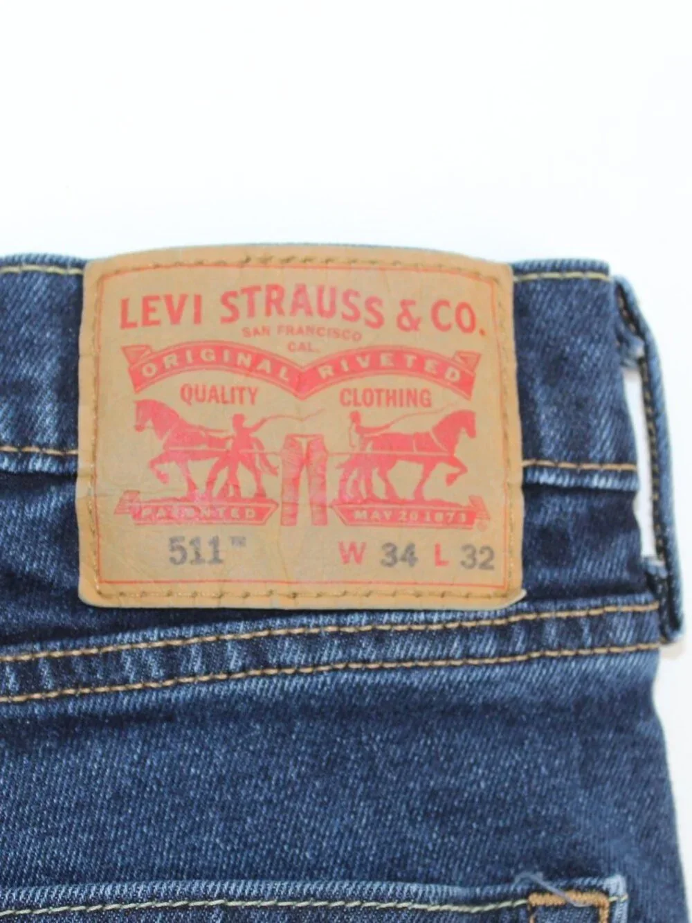 Levis Mens 511 Slim Fit Jeans Dark Wash W34 L32 Stretch Denim